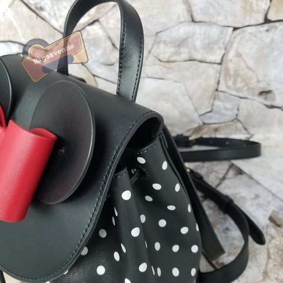 Disney minnie mouse Backpack Novelty Bag Purse Black Polka Dot kate spade main image 4